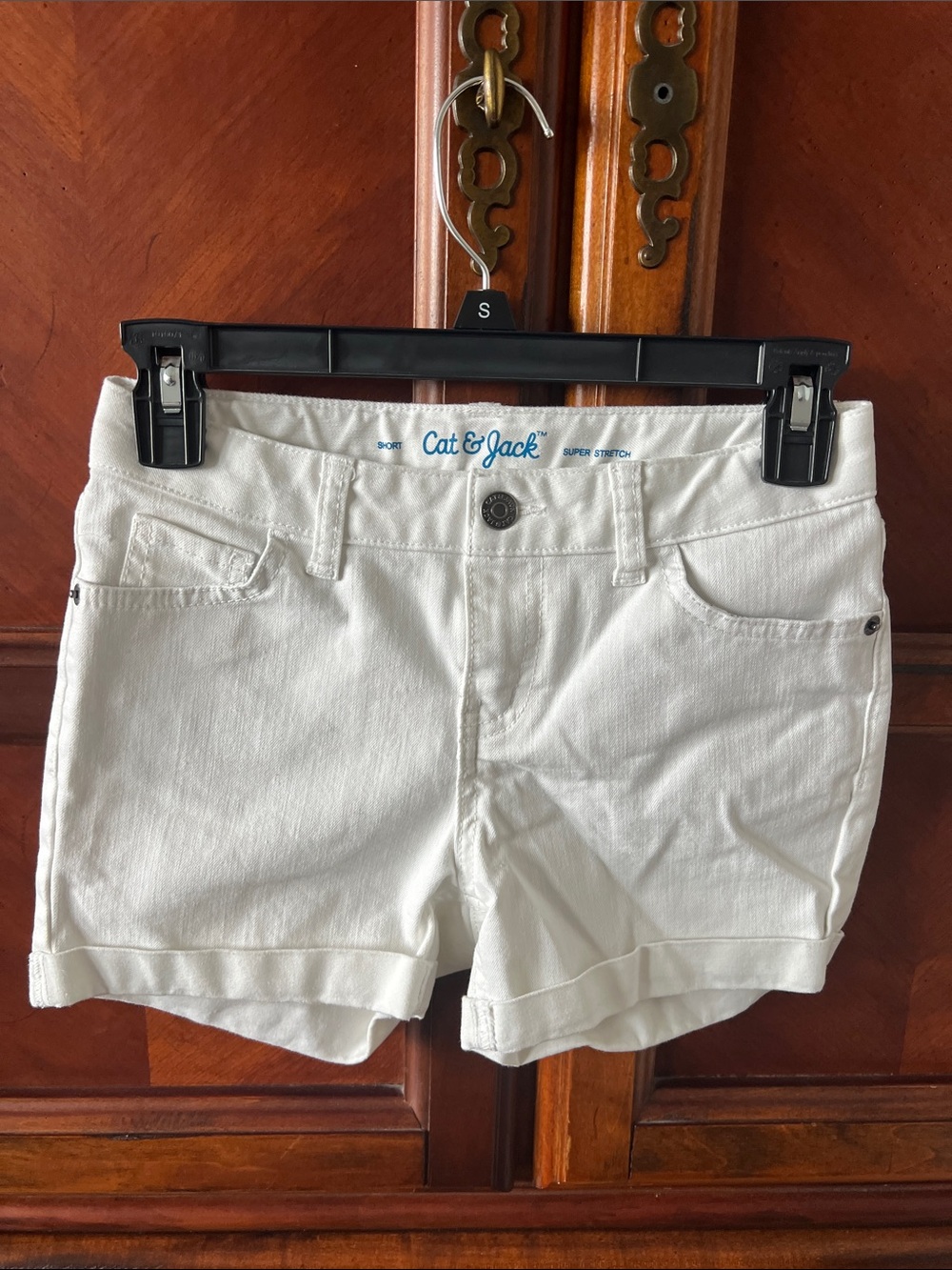 Cat & Jack White Rolled-Hem Denim Shorts